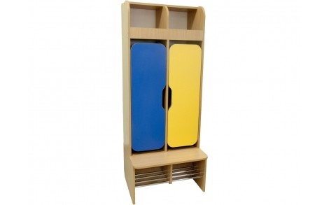 Шафа дитяча 2-місна з фігурними дверима (хромовані труби)
