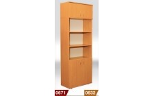 Шафа книжкова напівзакрита 2-дверна