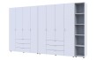 Комплект шаф для одягу Doros Гелар (3 шт.) 348,2х49,5х203,4 см Білий (DRS-011184)