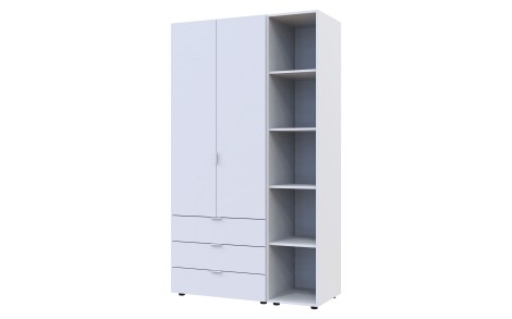 Комплект шаф для одягу Doros Гелар (2 шт.) 115,7х49,5х203,4 см Білий (DRS-011176)