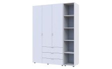 Комплект шаф для одягу Doros Гелар (2 шт.) 154,4х49,5х203,4 см Білий (DRS-011182)