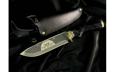Ніж мисливський з бронзовим наконечником Nb Art Льотчик 222k43 рукоятка кленовий кап