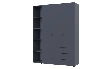 Комплект шаф для одягу Doros Гелар (2 шт.) 154,4х49,5х203,4 см Графіт (DRS-011147)