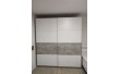 Шафа-купе двохдверна Doros G-Caiser 220х60х240 см Білий/Бетон (DRS-011006)