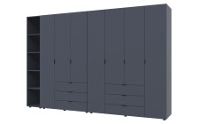 Комплект шаф для одягу Doros Гелар (3 шт.) 309,4х49,5х203,4 см Графіт (DRS-011163)
