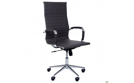 Кресло Slim HB Хром Tilt WAX Dark Grey