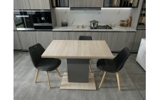 Комплект стільців на кухню Doros Бін (2 шт.) 49х43х84 см Чорний (DRS-011396)