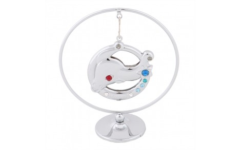 Фигурка Crystocraft со стразами Swarovski знак зодиак Телец 8х7 см 0450-105/GA-SL