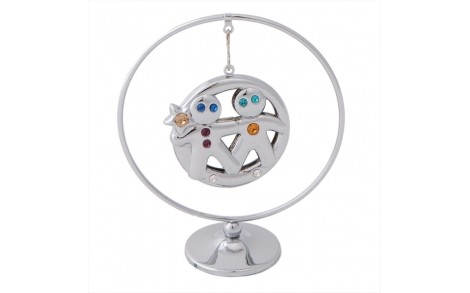 Фигурка Crystocraft со стразами Swarovski знак зодиак Близнецы 8х7 см 0452-105/GA-SL