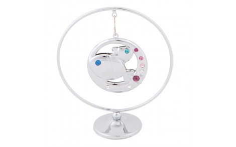 Фигурка Crystocraft со стразами Swarovski знак зодиак Рыбы 8х7 см 0461-105/GA-SL