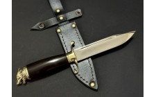 Нож мисливця з бронзовим наконечником NB Art Finka Wolf 222K63 Ручка з дерева