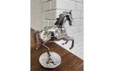 Фігура кристалотного з коням Сваровський кінь 8.5x6x3 см 1602392 срібло
