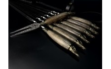 Набір шампурів з виделкою в сміливішій розкішній NB Art Pike Naksen 7 пунктів 47330152
