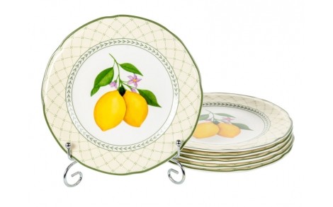 Набір табличок Lefard Limons Amalfi 20 см 6 шт. 922-088 порцеляна