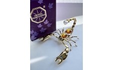 Фигурка Crystocraft со стразами Swarovski Скорпион 7х7х8 см 160259 желтый