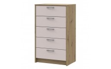 Комод Doros Ронді Дуб Артизан/Кашемір 5 ящиків 60х40х100 DRS-011784 (41516189)