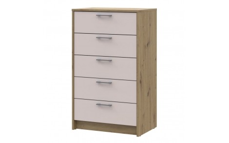 Комод Doros Ронді Дуб Артизан/Кашемір 5 ящиків 60х40х100 DRS-011784 (41516189)