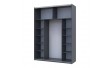 Шафа-купе Doros G-Caiser Графіт/Білий 2 ДСП / 3 частини 180х60х240 DRS-011729 (44900262)