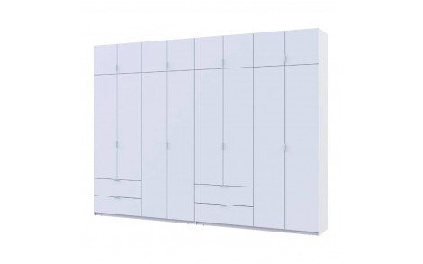 Шафа для одягу Doros Лукас Білий 4+4 ДСП 320х50х240 DRS-011690 (42005126)