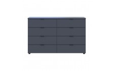 Комод Doros Рон 8 Графит 8 Ящиков 130х38х81 DRS-011775 (41516173)