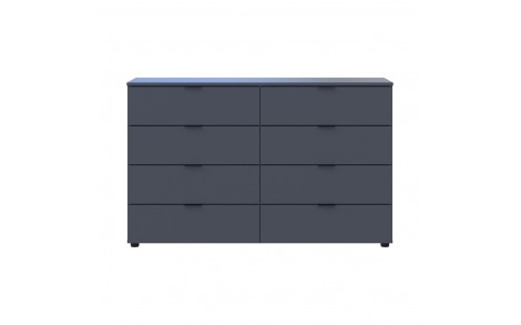 Комод Doros Рон 8 Графит 8 Ящиков 130х38х81 DRS-011775 (41516173)