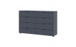 Комод Doros Рон 8 Графит 8 Ящиков 130х38х81 DRS-011775 (41516173)