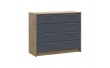 Комод Doros Ронди Дуб Артизан/Графит 4 ящика 100х40х82 DRS-011781 (41516186)