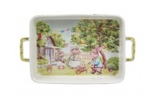 Випічка страви родини кроликів 32.5x19x6 см 1924-868 порцеляно