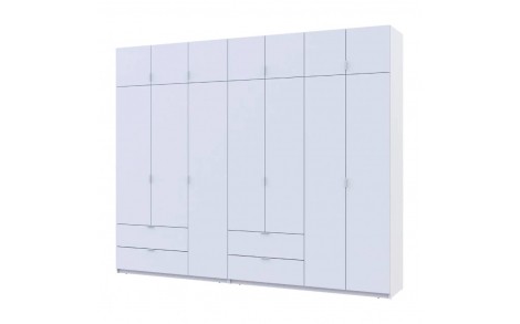 Шафа для одягу Doros Лукас Біла 3+4 ДСП 295х50х240 DRS-011687 (42005122)