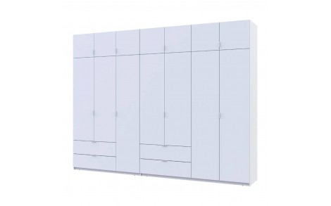 Шафа для одягу Doros Лукас Білий 3+4 ДСП 315х50х240 DRS-011689 (42005134)