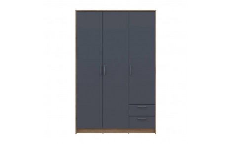 Шкаф для одежды Doros Ронди Дуб Артизан/Графит 3ДСП 121х52х195 DRS-011658 (80737814)