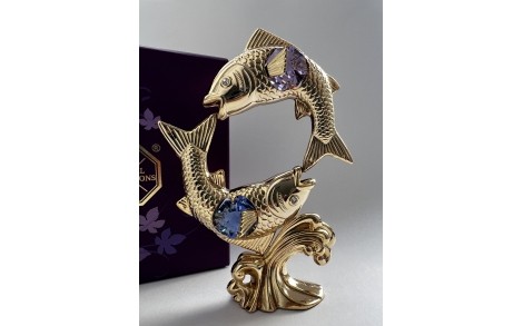 Фигурка с камнями Swarovski Знак зодиак Рыбы 10.5 см 160269