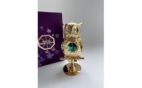 Фигурка Crystocraft со стразами Swarovski Сова 8 см 160437