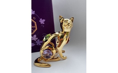 Статуетка Crystocraft з кристалами Swarovski Кіт 7 см 160244