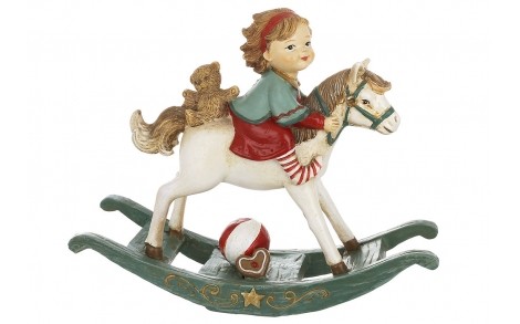 Декоративна статуетка Конячка-гойдалка 15,5*13см полистоун 1838-579