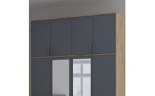 Антресоль висока Doros Ронді Дуб Артизан/Графіт 4 ДСП 160х52х65 (DRS-011907)