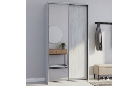 Шкаф купе Doros Сити Лайт Сосна Натти 1 ДСП / 1 зеркало 120х60х225 (DRS-011959)