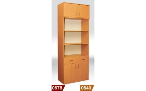 Шафа книжкова з 2 шухлядами 2-дверна 