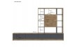 Стенка в гостиную Doros Капри Дуб Эвок/Графит 240х33х153 (DRS-011980)