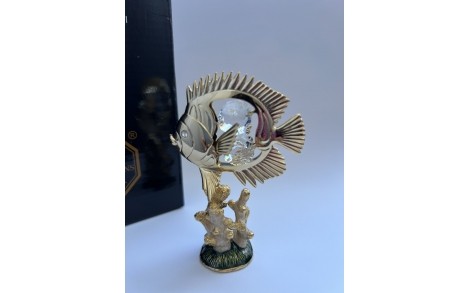 Фигурка с камнями Swarovski Рыбка-Дискус 9,5 см 160052