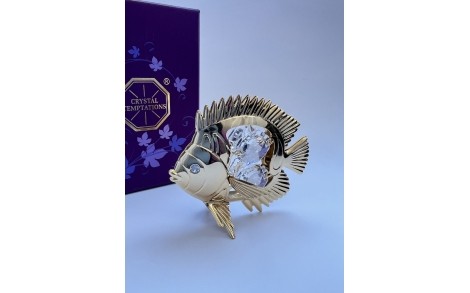 Фигурка с камнями Swarovski Рыбка-Дискус 6 см 160784
