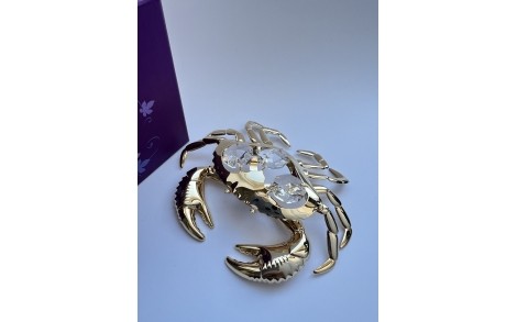 Фигурка с камнями Swarovski Краб 9 см 160647