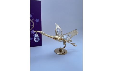 Фигурка с камнями Swarovski Аист 11,5 см 1601899