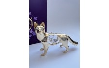 Фигурка с камнями Swarovski Лиса 9х6 см 1601899