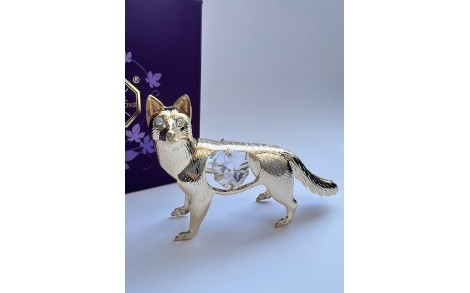 Фигурка с камнями Swarovski Лиса 9х6 см 1601899