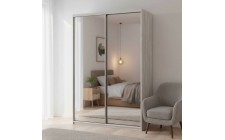 Шафа-купе Doros Сіті Лайт Сосна Натті 2 Дзеркала 150х45х225 (DRS-011963)