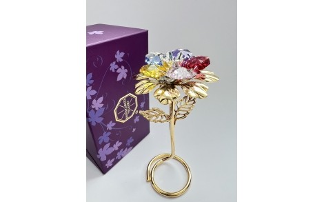 Фигурка со стразами Swarovski Цветок 10,5 см 160260