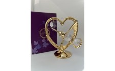 Фигурка с камнями Swarovski Сердце с Колибри 8 см 160923