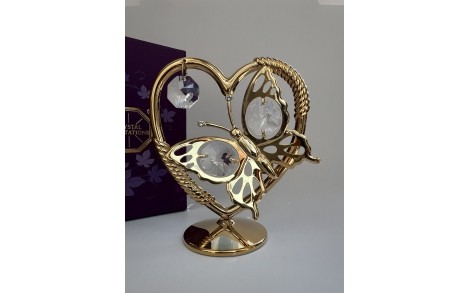 Фігурка з камінням Swarovski Серце з Метеликом 9 см 160824