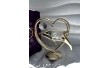 Фигурка с камнями Swarovski Сердце с Дельфином 8,5 см 160826